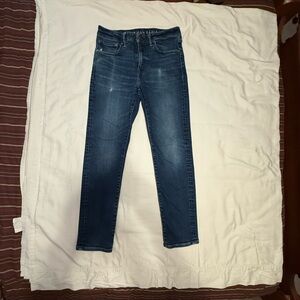 American Eagle Outfitters Women's Blue Straight Leg Jeans